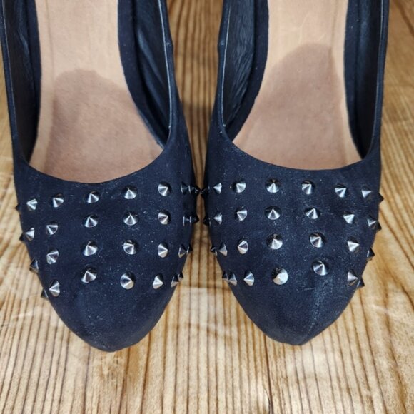 ALDO Michelino Black Studded Platform Pump Heels Size 40 / 9 - Picture 6 of 9